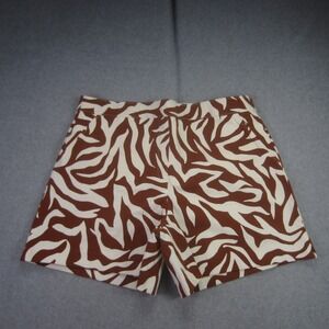 SPANX Shorts Womens XL Brown White Zebra Print On the Go‎ Pull On High Rise
